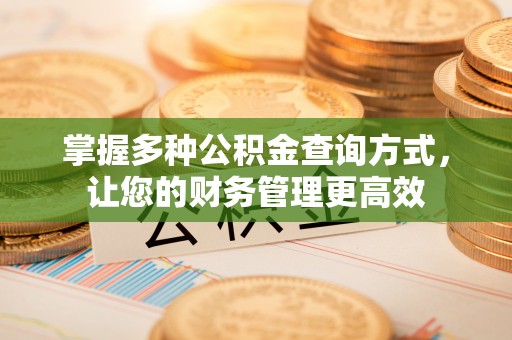 加查掌握多种公积金查询方式，让您的财务管理更高效