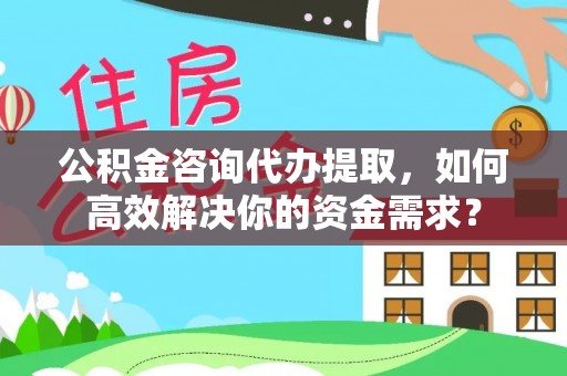 加查公积金咨询代办提取，如何高效解决你的资金需求？