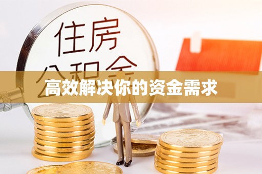 加查高效解决你的资金需求