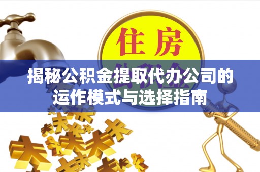 加查揭秘公积金提取代办公司的运作模式与选择指南