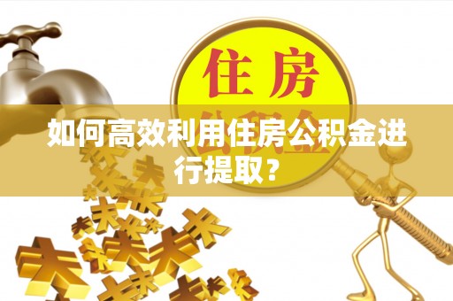 加查如何高效利用住房公积金进行提取？