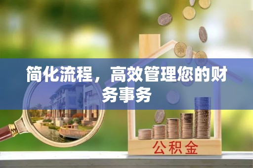 加查简化流程，高效管理您的财务事务